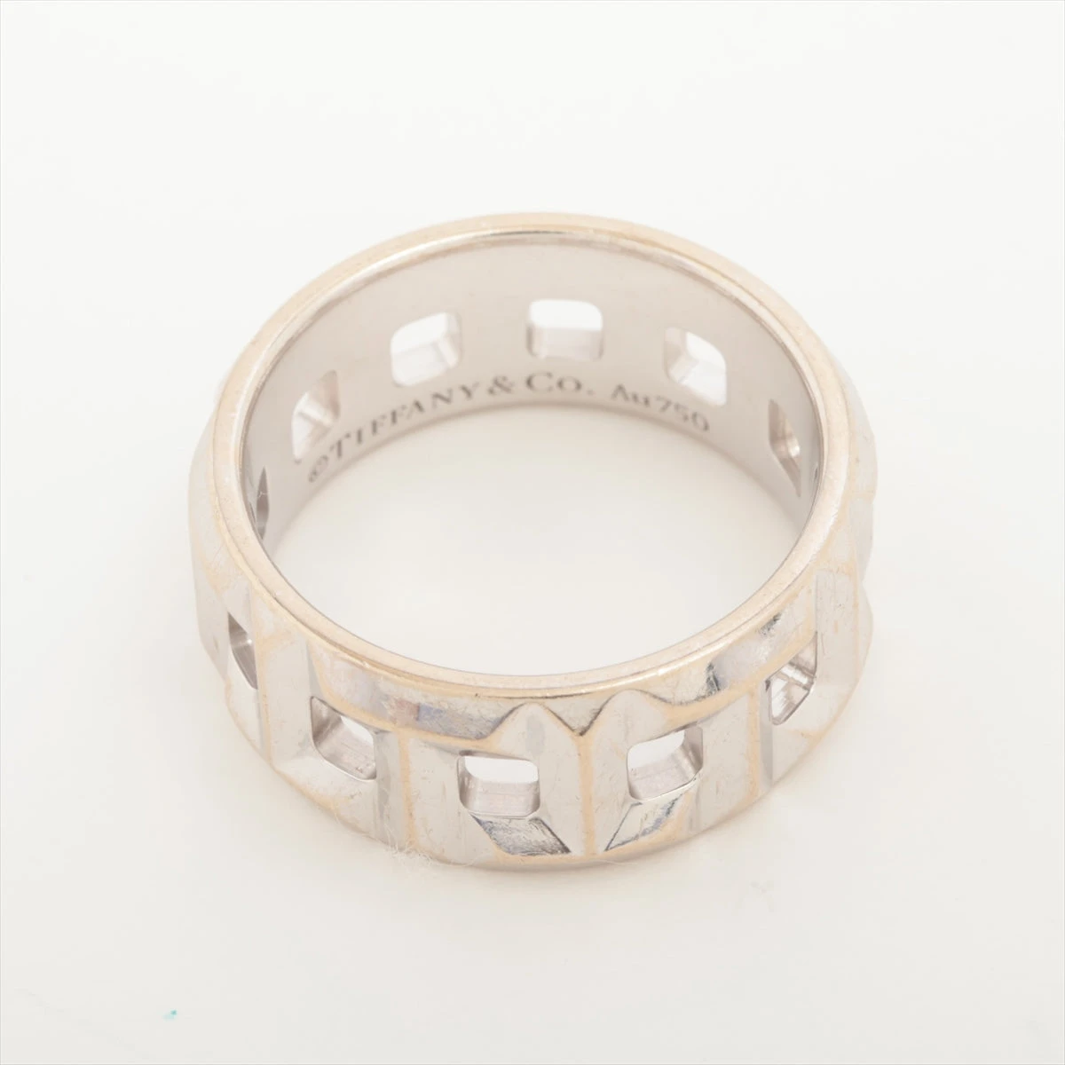 ティファニー Tトゥルー ワイド リング 750(WG) 9.4g 幅 8mm A2873586