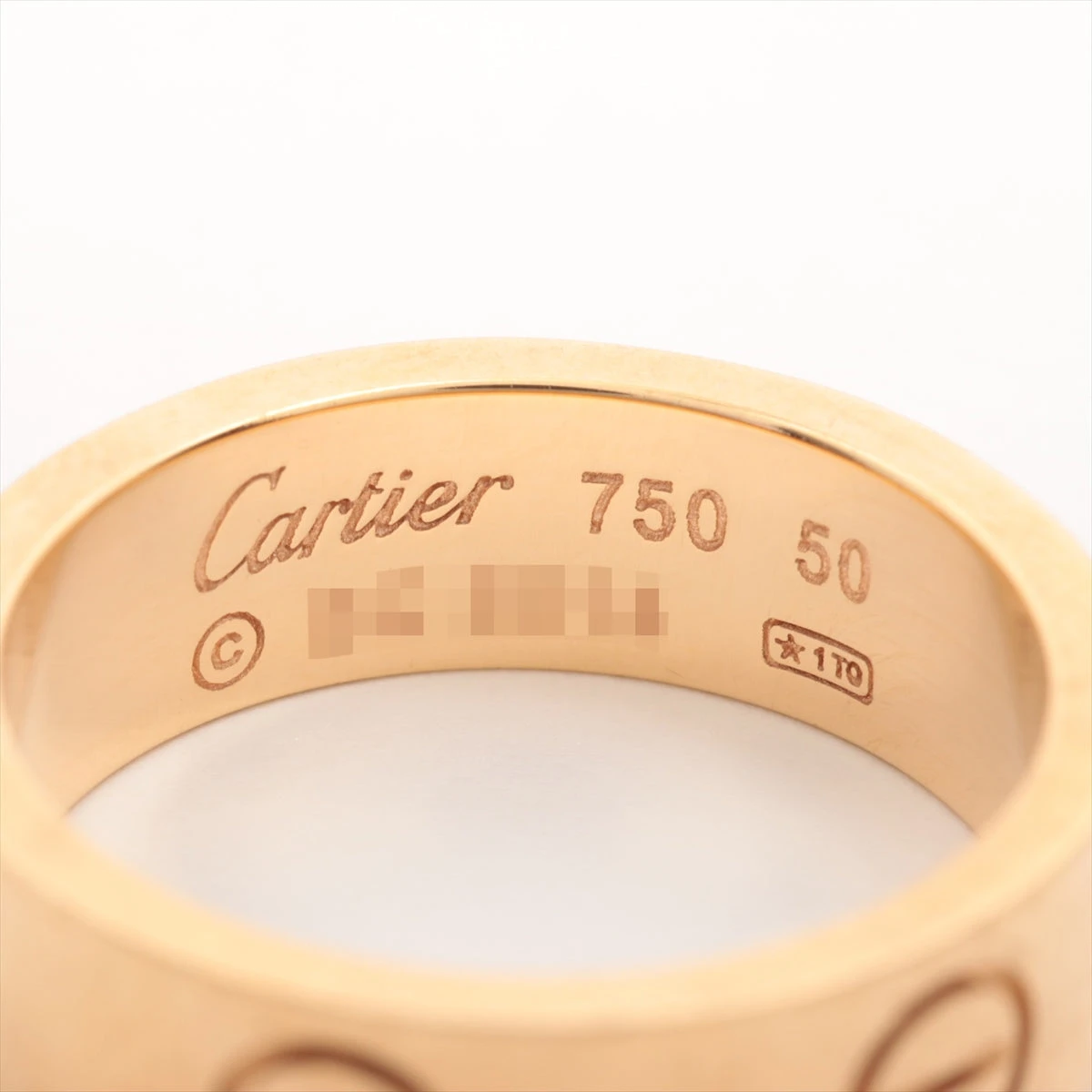 ほぼ未使用❣️ カルティエ　ミニ　ラブリング　ウェディング　PG750  50 カルティエ ラブ リング 750(PG) 6.3g 50 VP008349｜中古