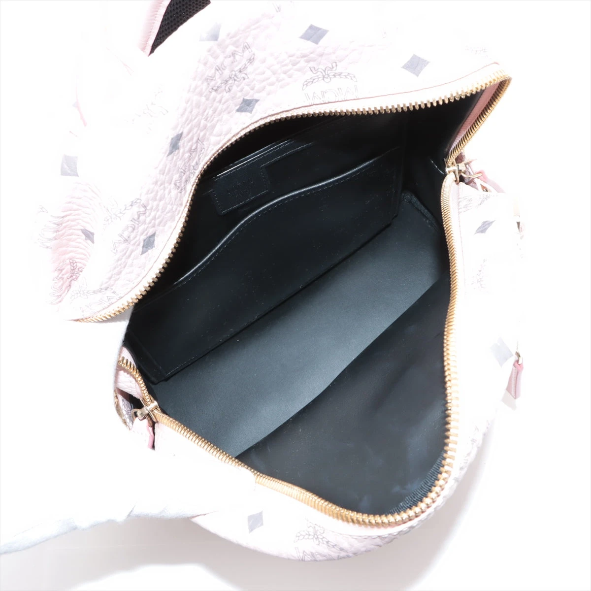 MCM レザー×スタッズ バックパック/リュック ピンク A2878133
