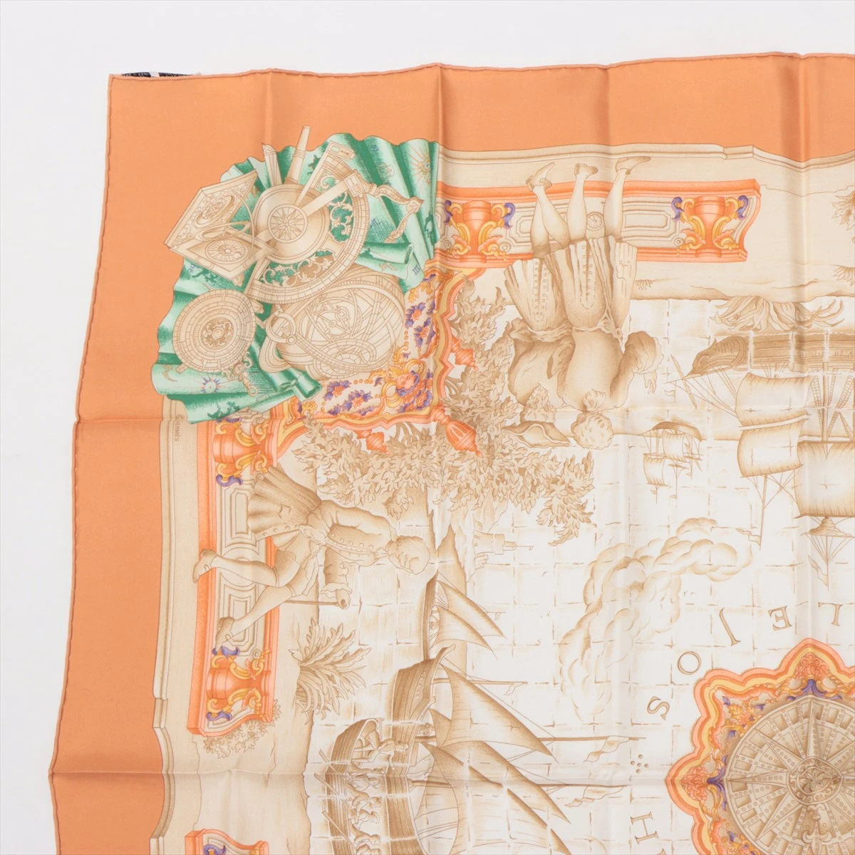 【美品】HERMES エルメス スカーフ カレ90 AZVLEJOS エルメス カレ90 AZVLEJOS アズレージョ スカーフ シルク