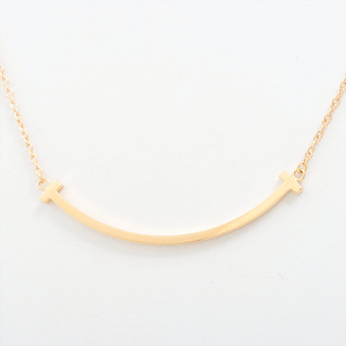 ティファニー Tスマイルスモールネックレス 750 yg ティファニー Tスマイル スモール ネックレス 750(YG) 2.7g