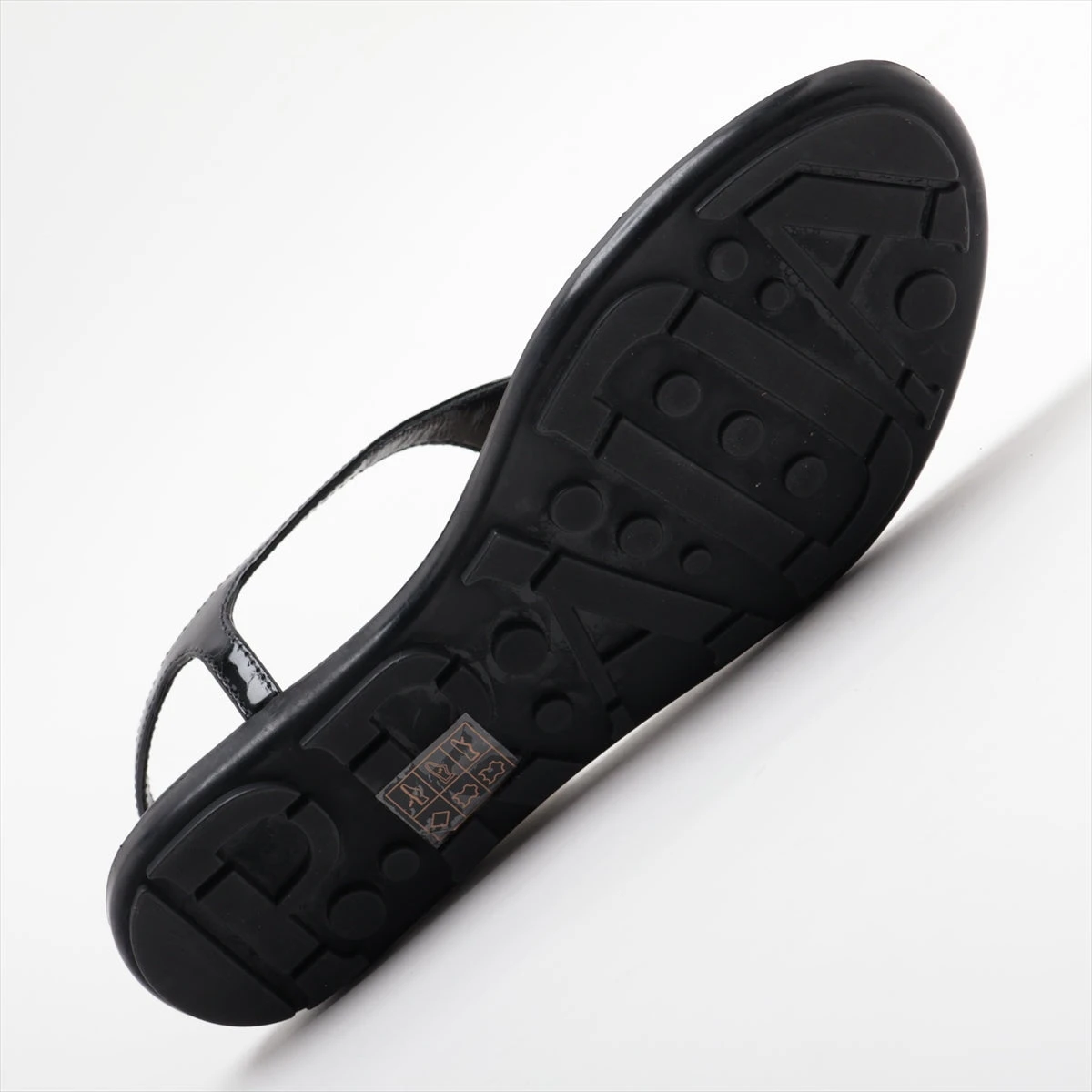 ＊PRADA＊ パテントレザーサンダル プラダスポーツ トライアングルロゴ パテントレザー サンダル 36