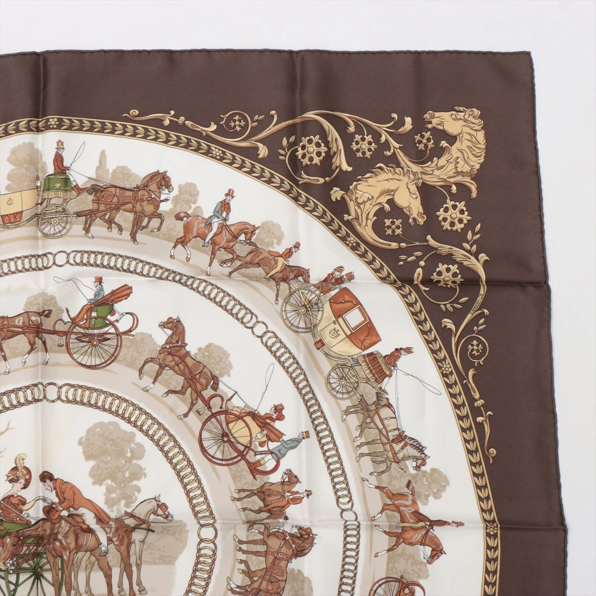 エルメス カレ90 LA PROMENADE DE LONGCHAMPS ロンシャンへの散歩