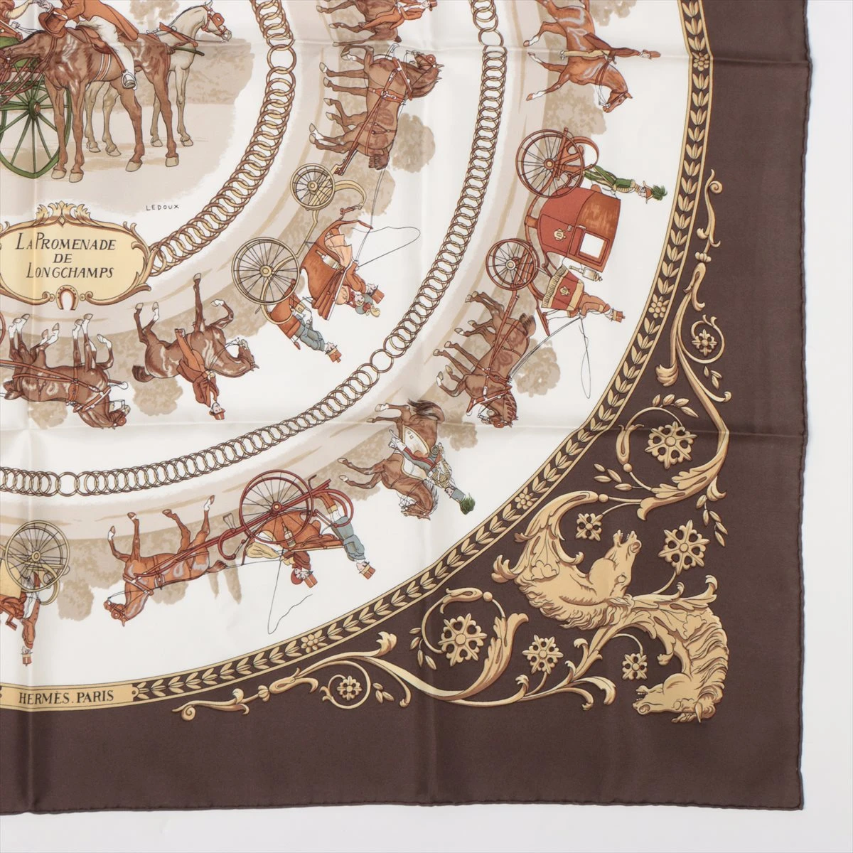 エルメス カレ90 LA PROMENADE DE LONGCHAMPS ロンシャンへの散歩
