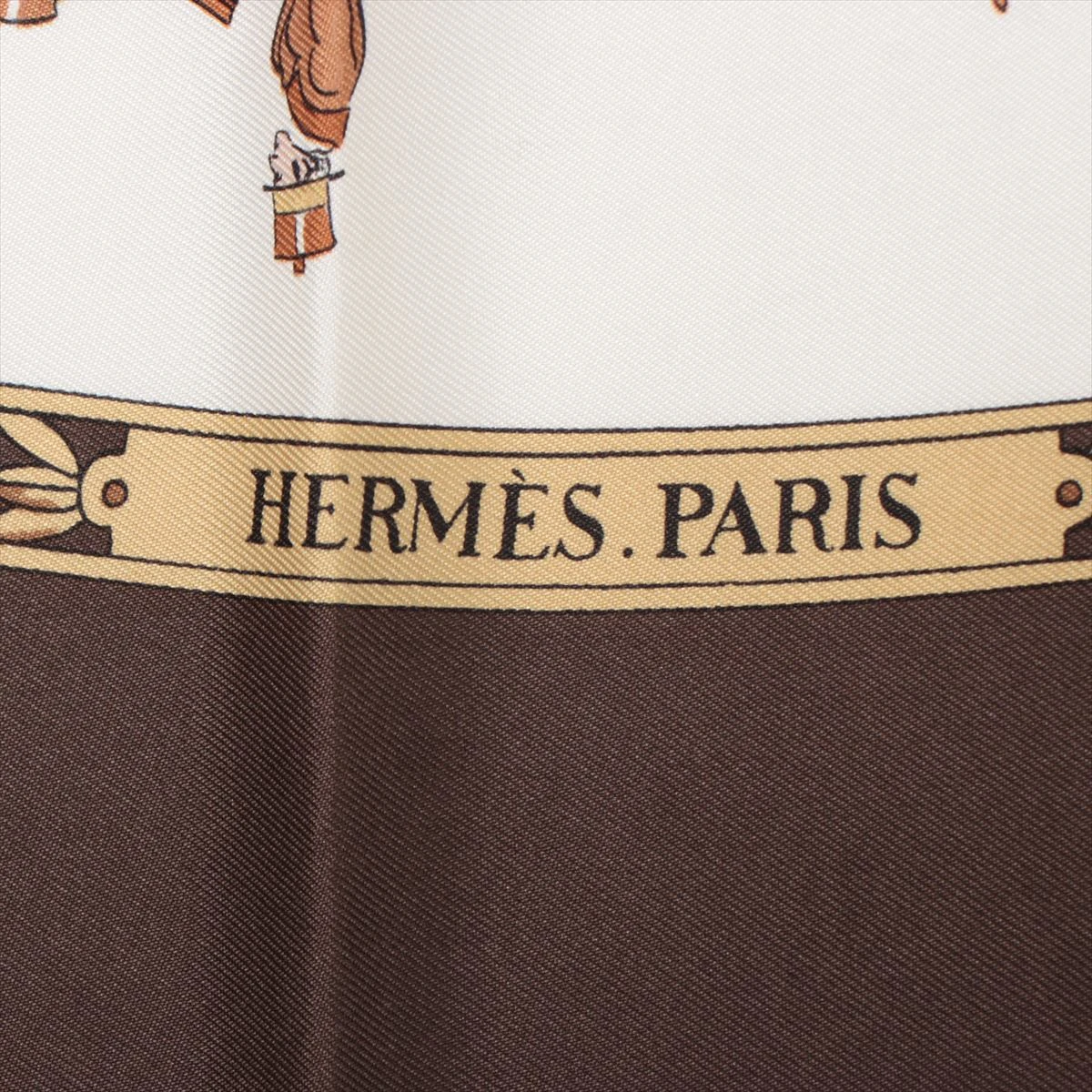 HERMES スカーフ カレ90 エンジ（ロンシャンへの散歩） エルメス カレ90 LA PROMENADE DE LONGCHAMPS ロンシャンヘノ散歩