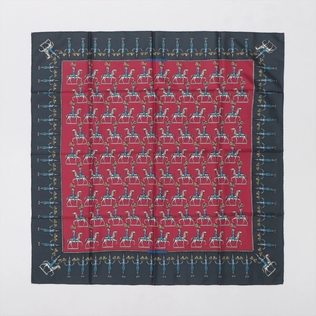 エルメス カレ90 LES ARTIFICIERS 花火師 スカーフ シルク A2878799