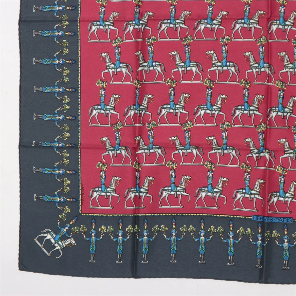 エルメス カレ90 LES ARTIFICIERS 花火師 スカーフ シルク A2878799