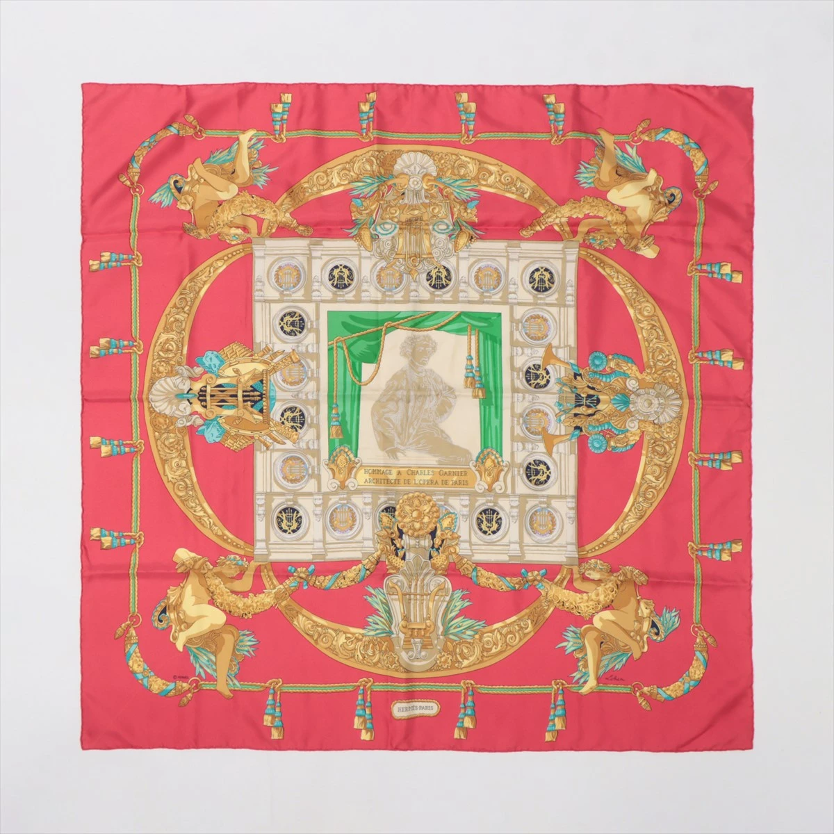 HERMES エルメス カレ90 シャルル ガルニエへの賛辞 タグ無