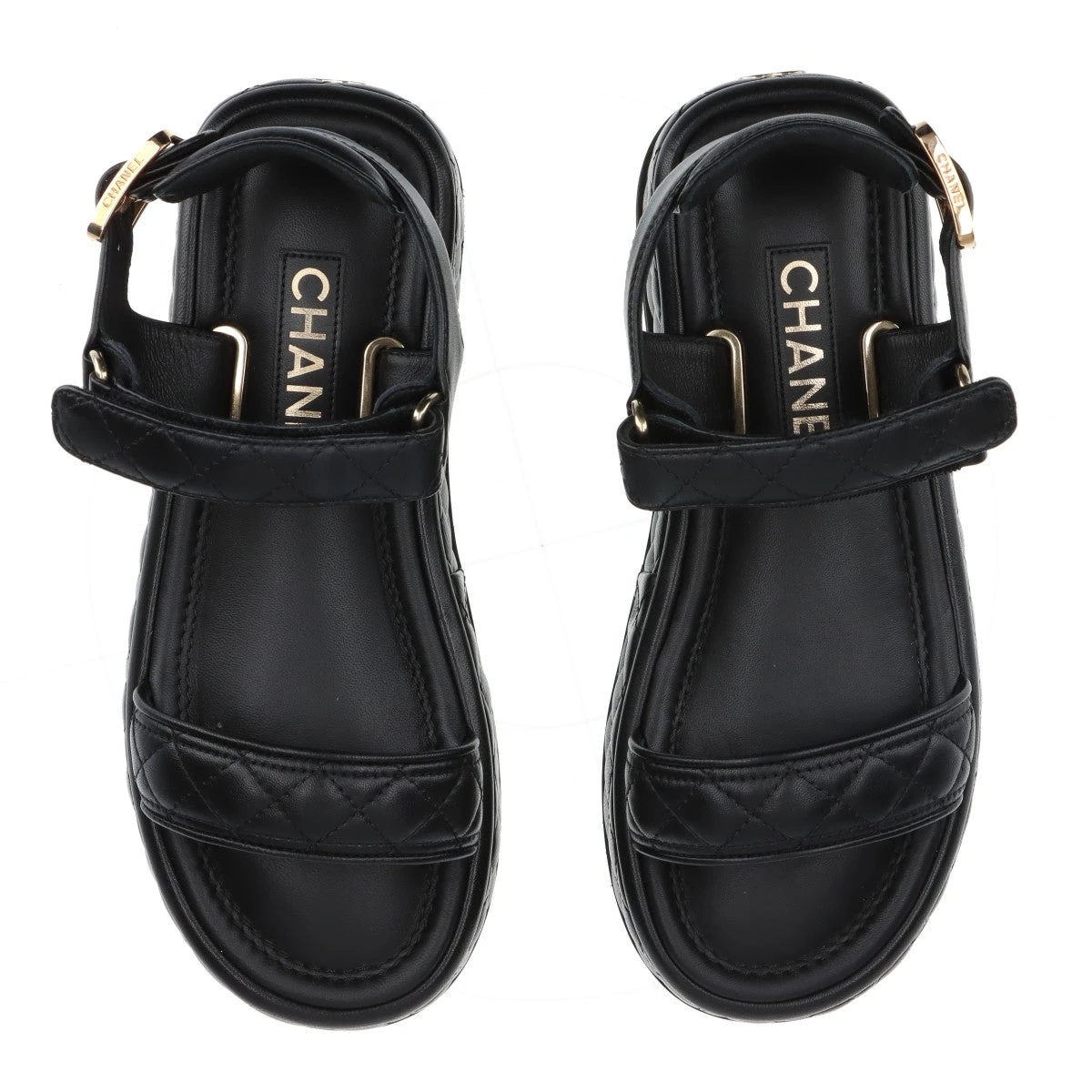 シャネル G28922 ココマーク マトラッセ レザー サボ サンダル 36 CHANEL シャネル サンダル スポーツ ロゴ＆ココマーク