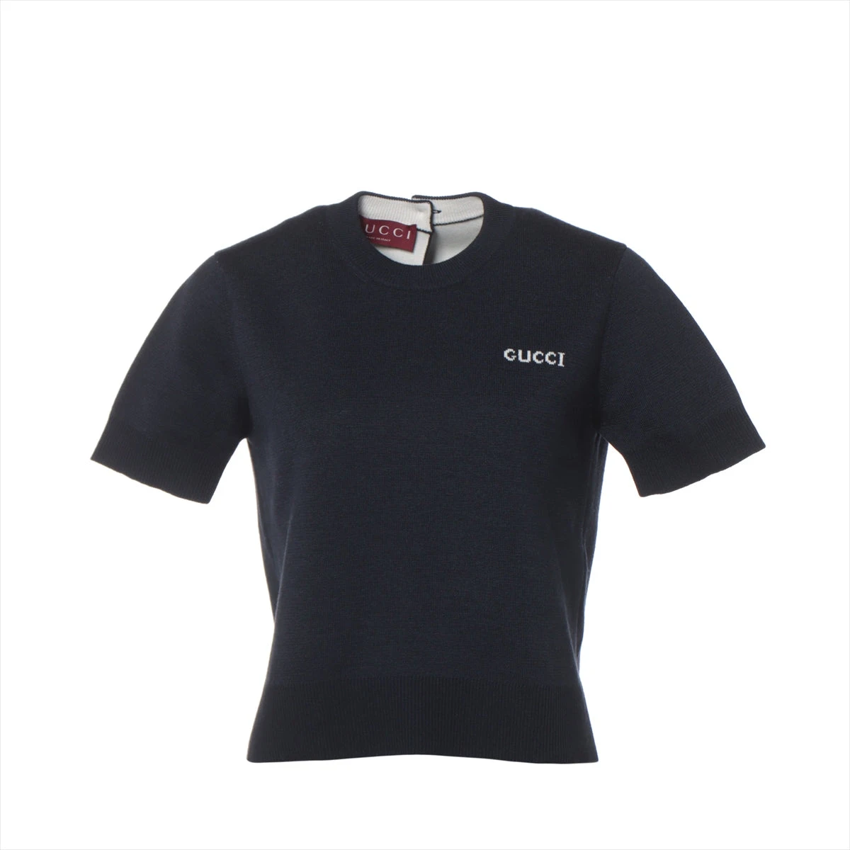 グッチ 24SS コットン×ウール 半袖ニット XS レディース