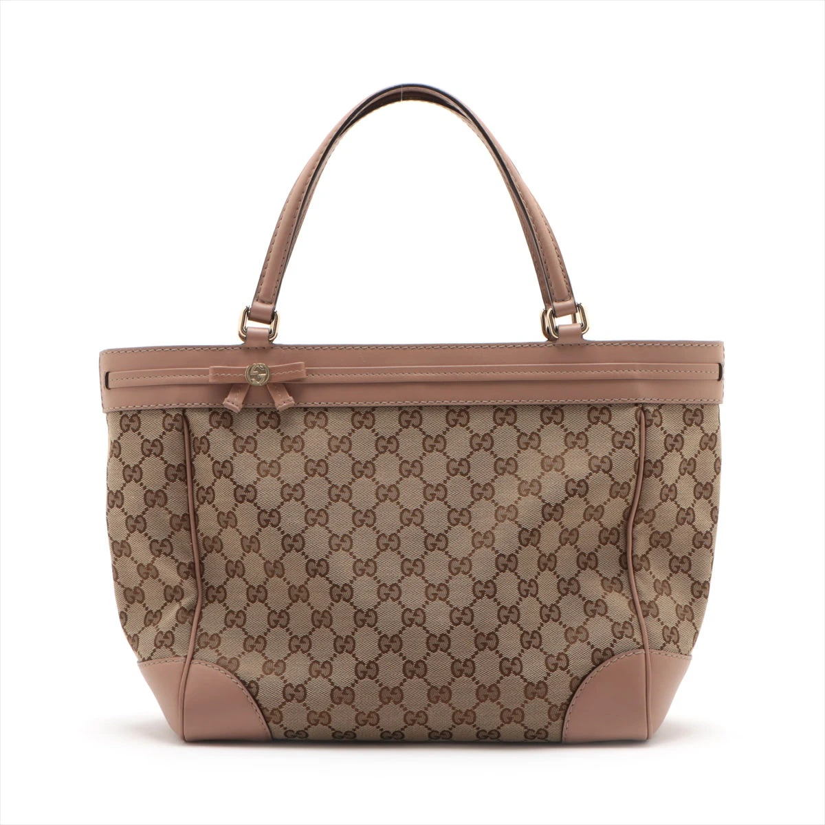 グッチ ベージュ シルバー金具 GGキャンバス トートバッグ GUCCI
