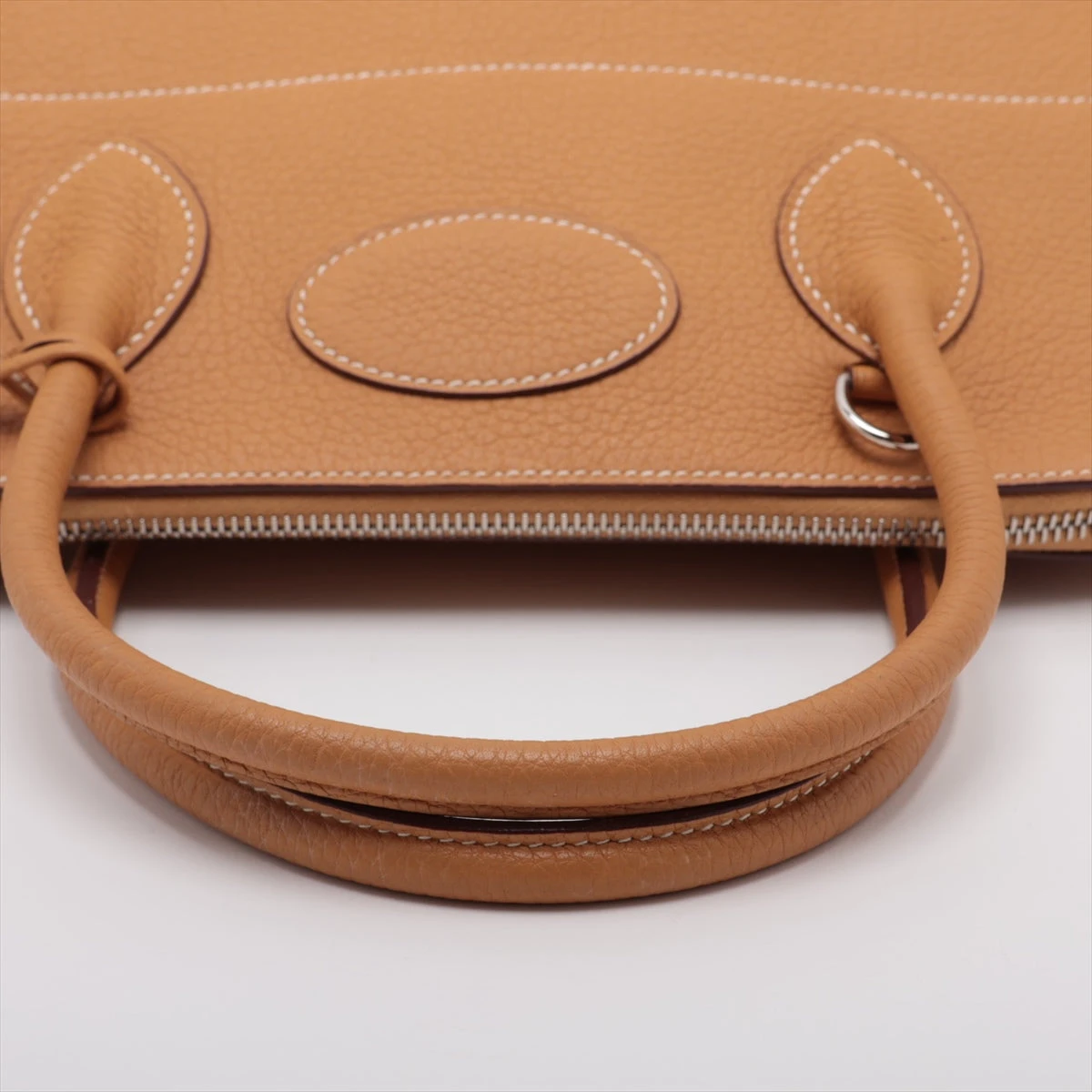 エルメス ボリード35 フィヨルド ナチュラル シルバー金具 □J