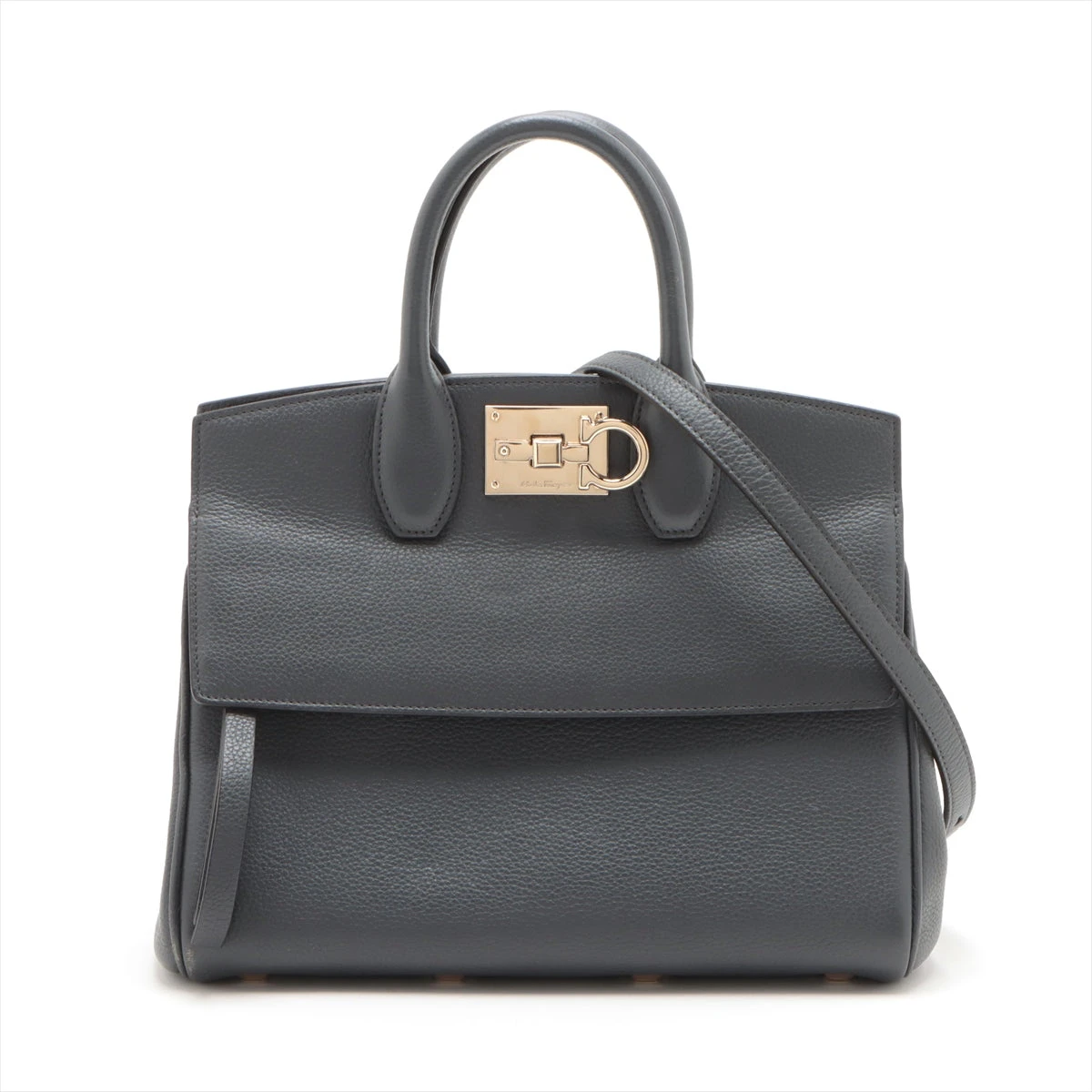 【極美品✨】フェラガモ　2wayハンドバッグ　金具　レザー　ブラック Salvatore Ferragamo - 極 美品 Salvatore Ferragamo