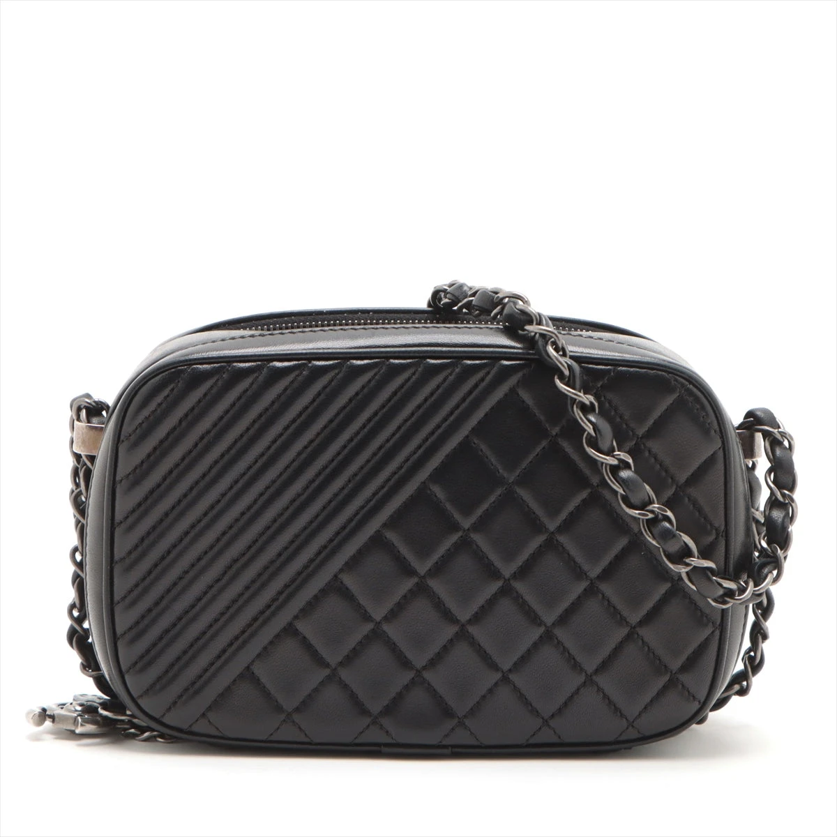 展示品級 シャネル マトラッセ ラムスキン チェーンショルダーバッグ A296 シャネル マトラッセ シャイニーラムスキン チェーンショルダー