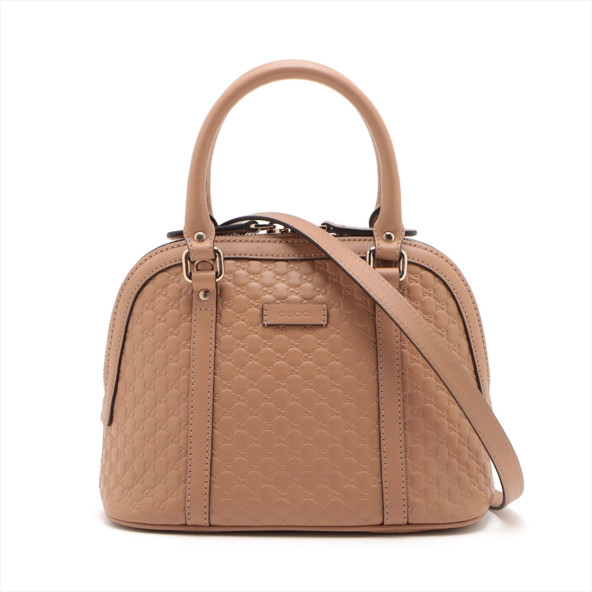 グッチ マイクログッチシマ レザー 2WAYハンドバッグ ピンク 449654  