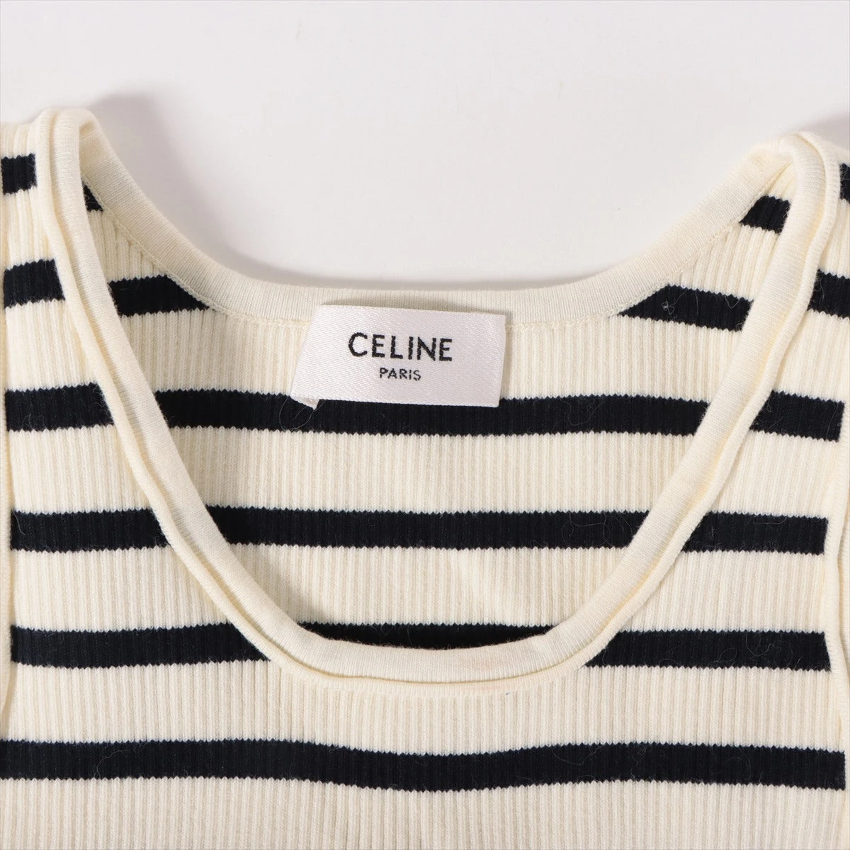 セリーヌ 2A22O372N アスリートブラ ボーダー クロップドタンクトップ CELINE セリーヌ ボーダー アスリート ブラ タンクトップ