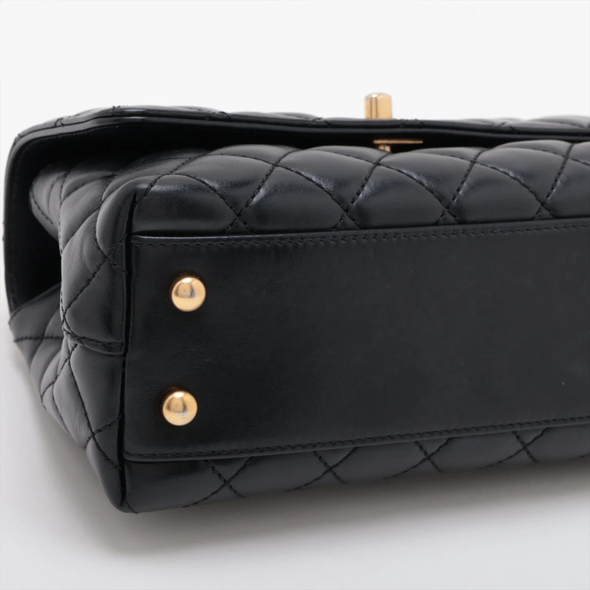 シャネル ココ ハンドル ラムスキン バッグ シャネル CHANEL ココハンドル29 Vステッチ ボルドー ラムスキン