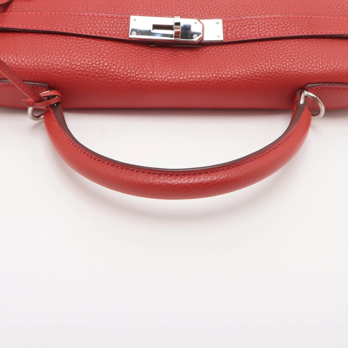 エルメス ケリー32 トゴ ルージュヴィフ シルバー金具 □H:2004年 
