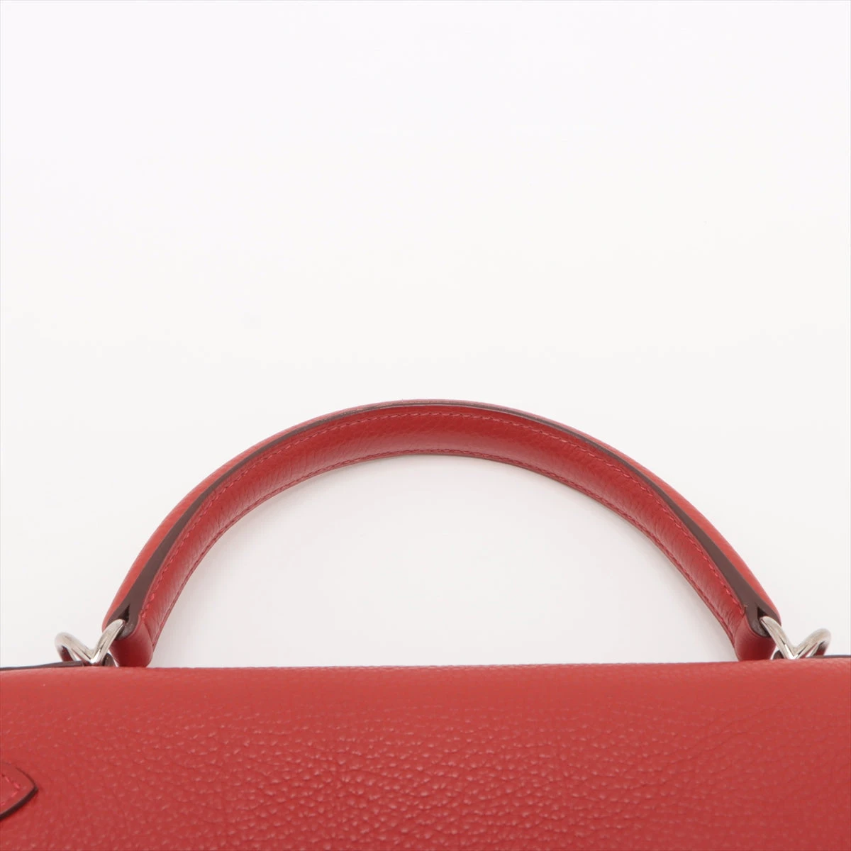 エルメス ケリー32 トゴ ルージュヴィフ シルバー金具 □H:2004年 