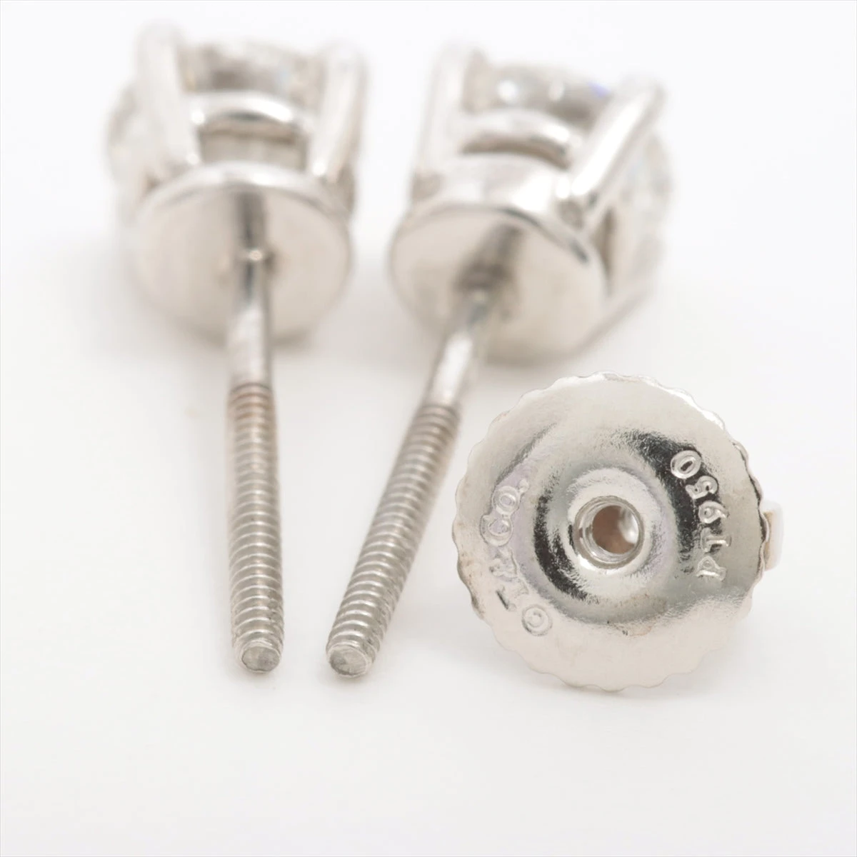 ティファニー スタッド ダイヤ ピアス Pt950 1.8g 直径約4.79mm