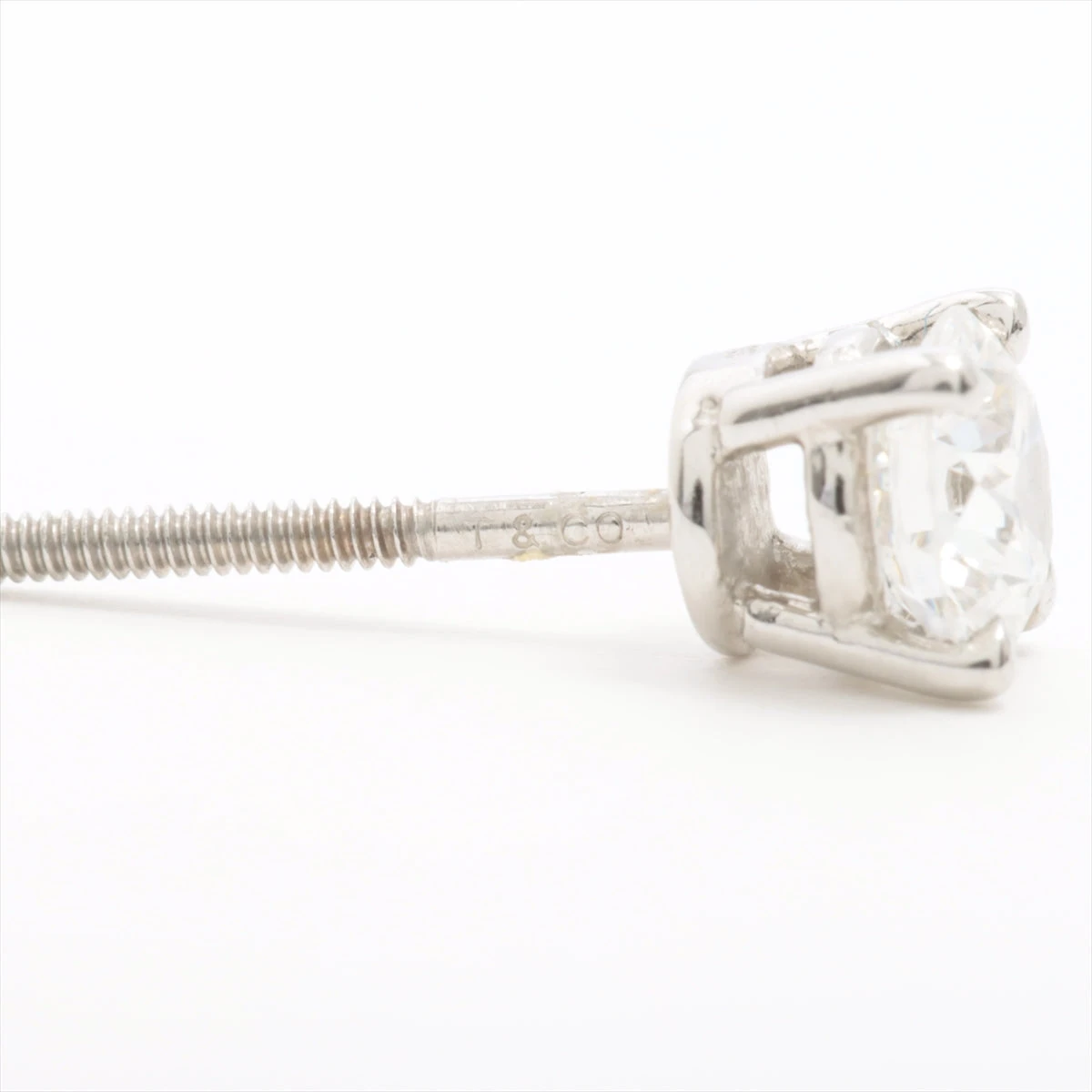 ティファニー スタッド ダイヤ ピアス Pt950 1.8g 直径約4.79mm