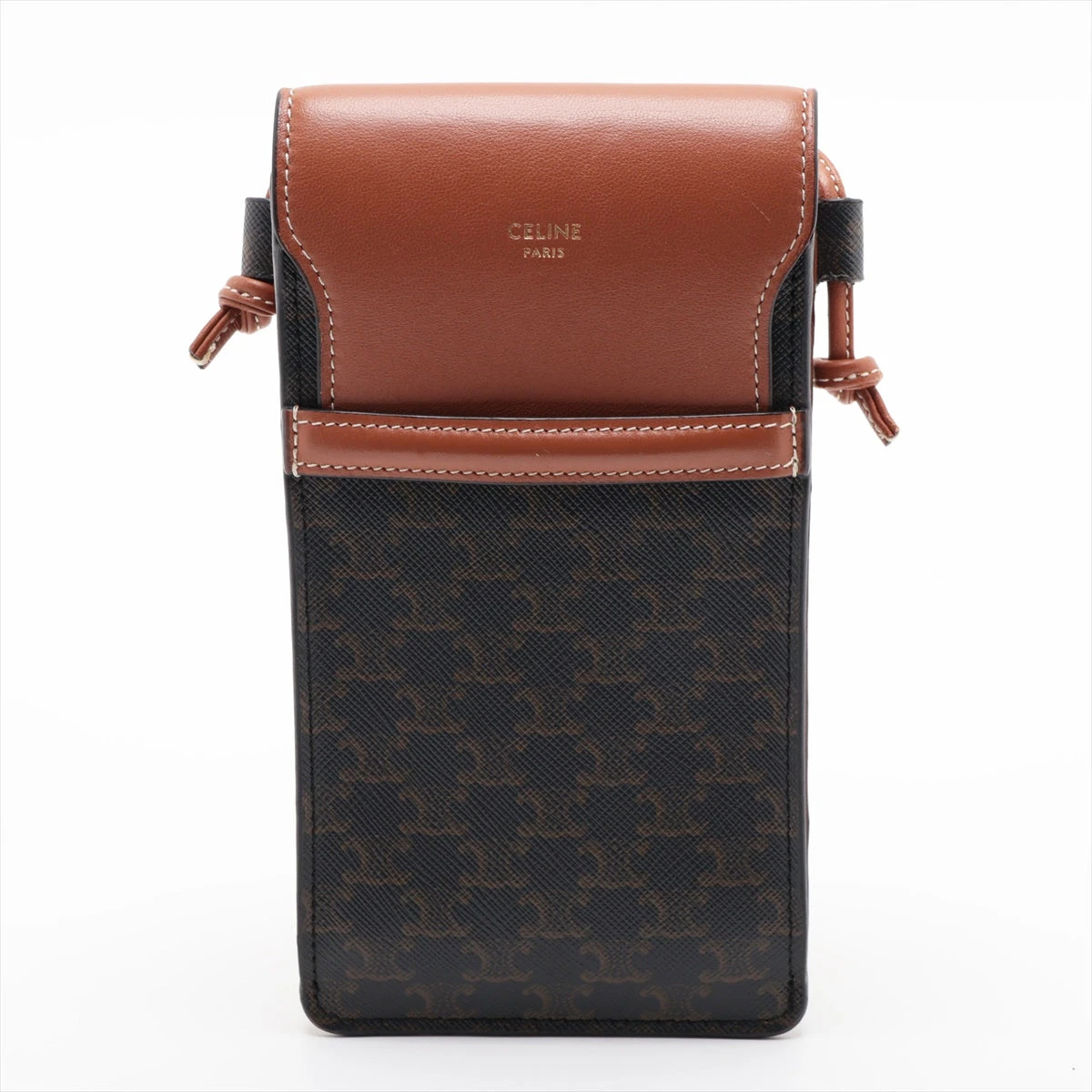 希少✨CELINE セリーヌ アクセサリーポーチ PVC トリオンフ レザー