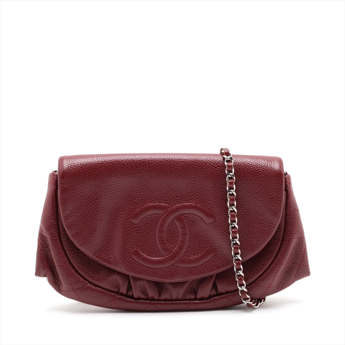 シャネル チェーンウォレット ハーフムーン キャビアスキン