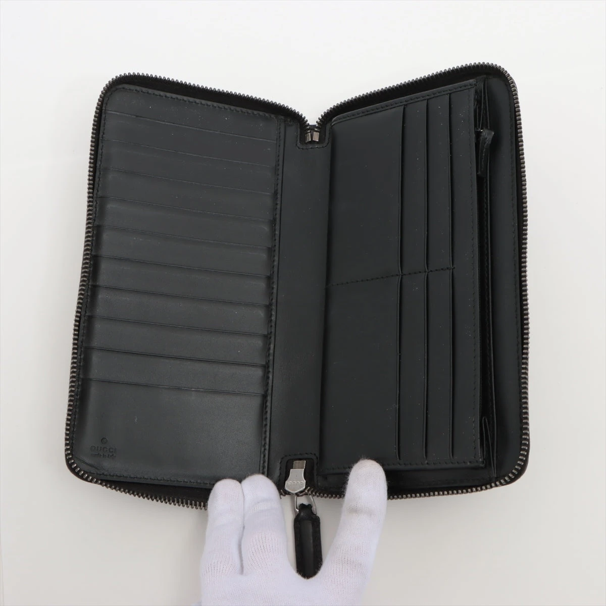 【箱付き美品】グッチ グッチシマ 447906 レザー ラウンドジップ 長財布 グッチ グッチシマ 447906 レザー ラウンドジップウォレット