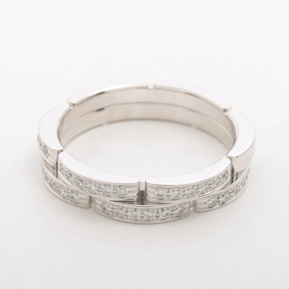 カルティエ マイヨンパンテール ハーフ ダイヤ リング 750(WG