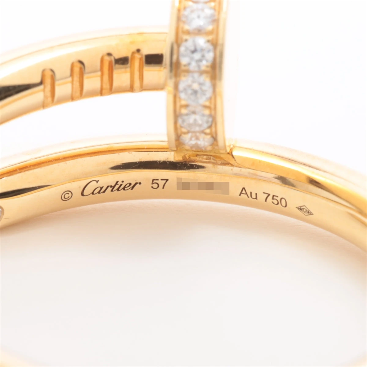 カルティエ ジュストアンクル ダイヤ リング 750(YG) 7.8g 57 