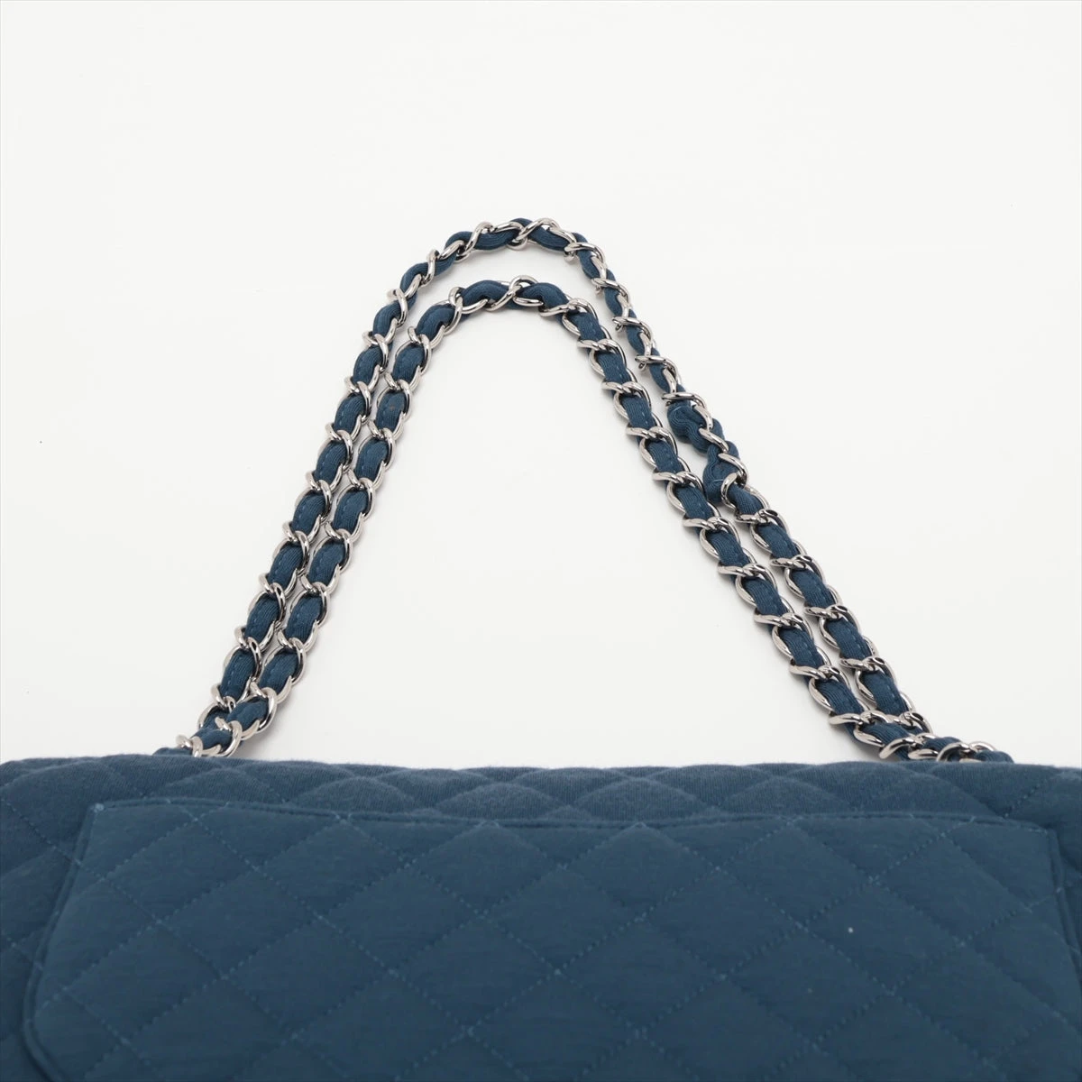 シャネル デカマトラッセ30 ラージ コットン シングルフラップ ダブル