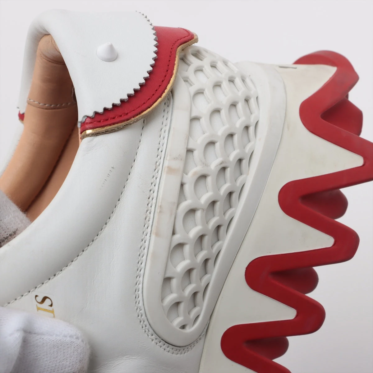 クリスチャンルブタン　ルビーシャーク Sharkyloub SP Spikes ホワイト カーフレザー - Shoes - Men