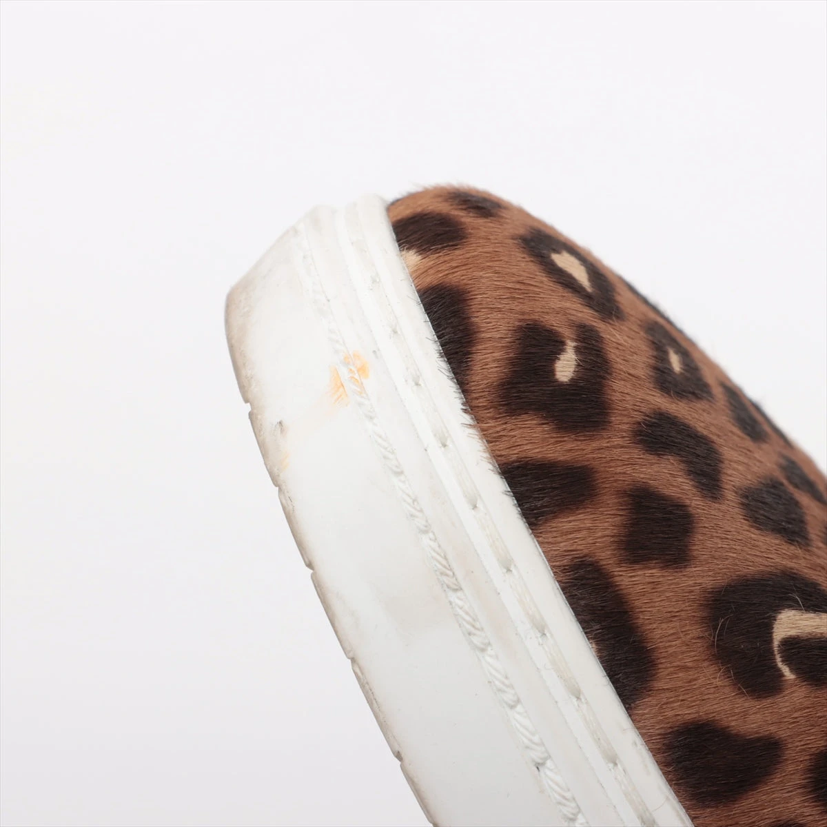 ジミーチュウ レザー×ハラコ スニーカー 40 メンズ レオパード