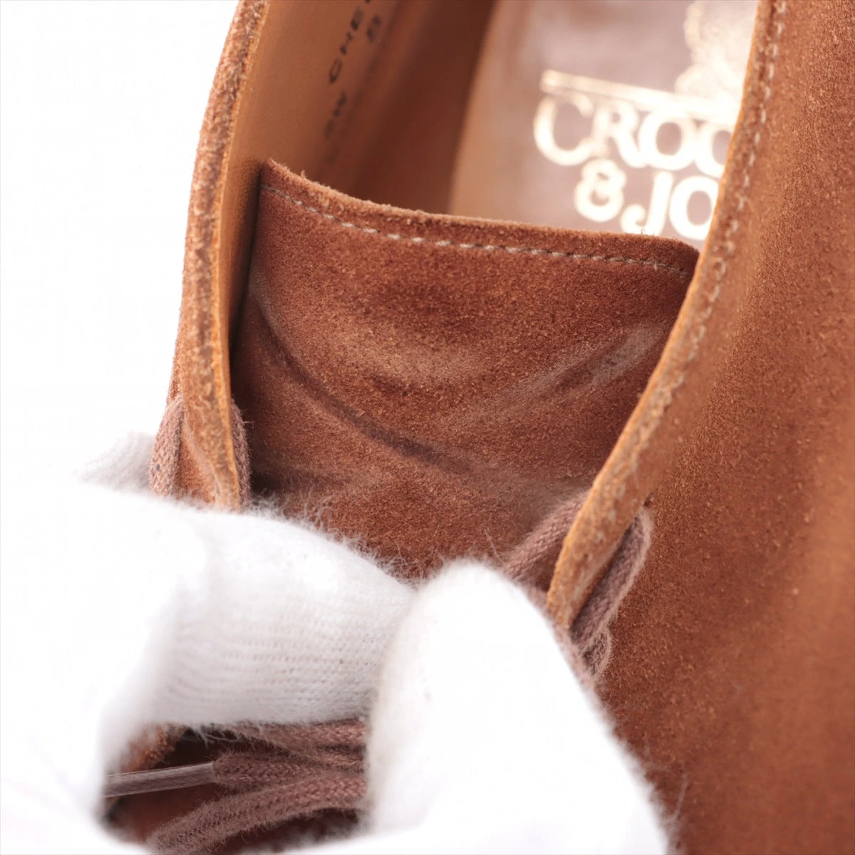 クロケット＆ジョーンズ スエード チャッカブーツ 8E メンズ ブラウン