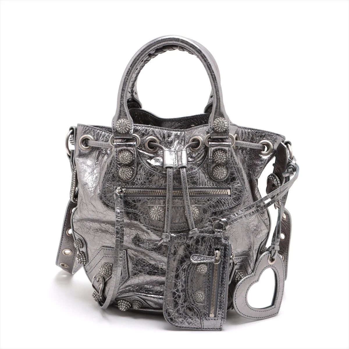 BALENCIAGA バレンシアガ カバスXS レザー 2WAY ハンドバッグ BALENCIAGA バレンシアガ バッグ ショルダー トート ネイビー