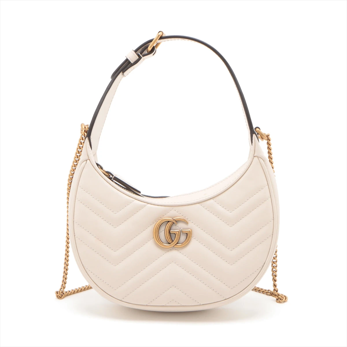 グッチ GGマーモント レザー 2WAYショルダーバッグ ホワイト 699514 