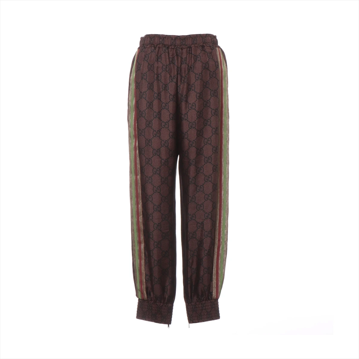 GUCCI　グッチ　ニット　セットアップ　パンツ　ロゴ　トレーナー　ブラウン GUCCI(グッチ) JACQUARD BROWN WOOL ALPACA LOUNGE PANTS ニット