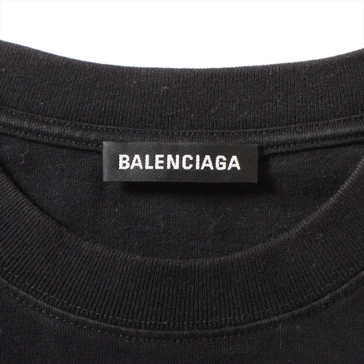 バレンシアガ 19年 コットン Tシャツ XS メンズ ブラック 612966