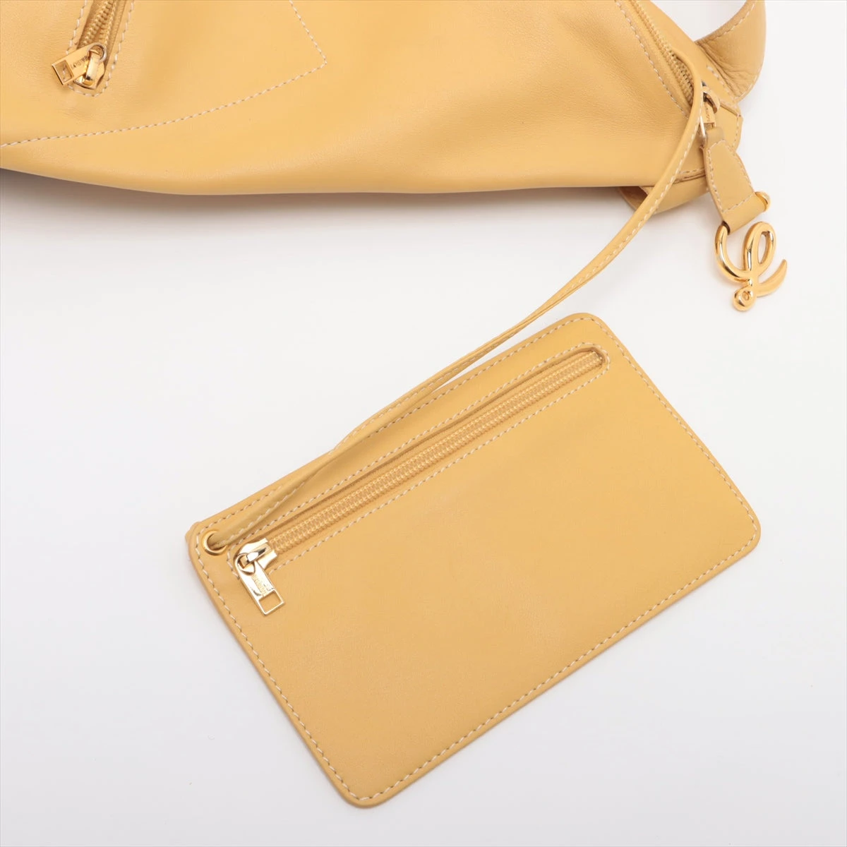 高級✨ロエベ リュックサック アナグラム ナイロン レザー イエロー ロエベ アントン レザー バックパック/リュック イエロー