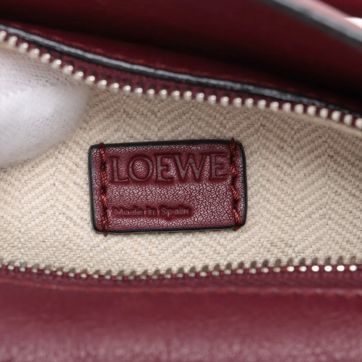 ロエベ ミニパズルバッグ レザー 2WAYショルダーバッグ ボルドー