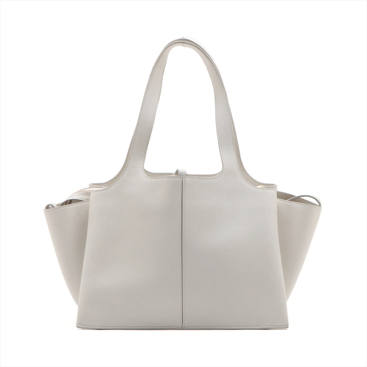 セリーヌ トリフォルド レザー トートバッグ ホワイト A2873563｜中古