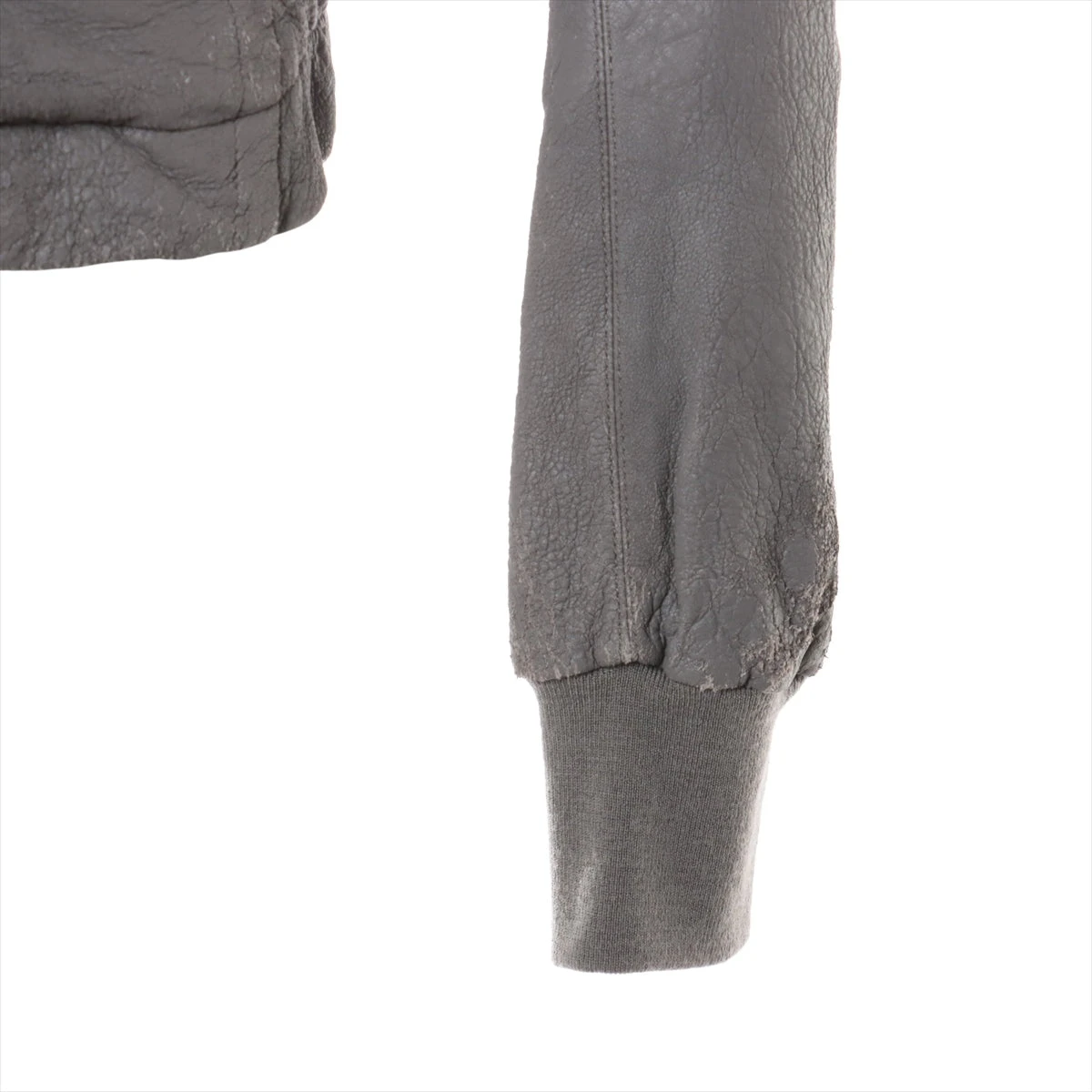 m*i様 リックオウエンス レザー スタンドカラー コート グレー m*i様