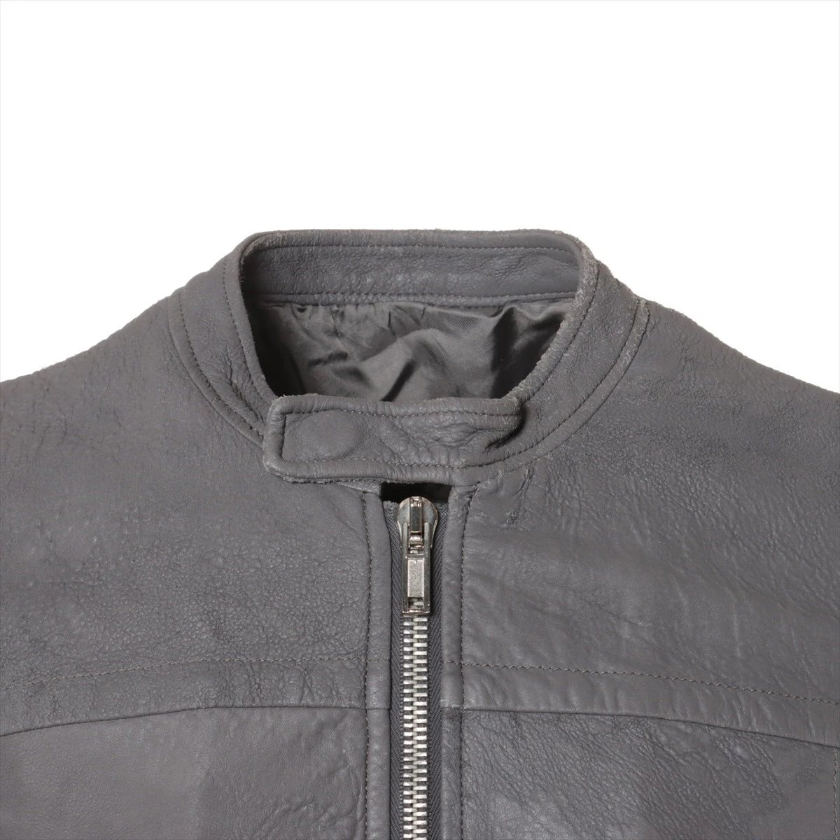 リックオウエンス レザー ジャケット S メンズ グレー RU6769