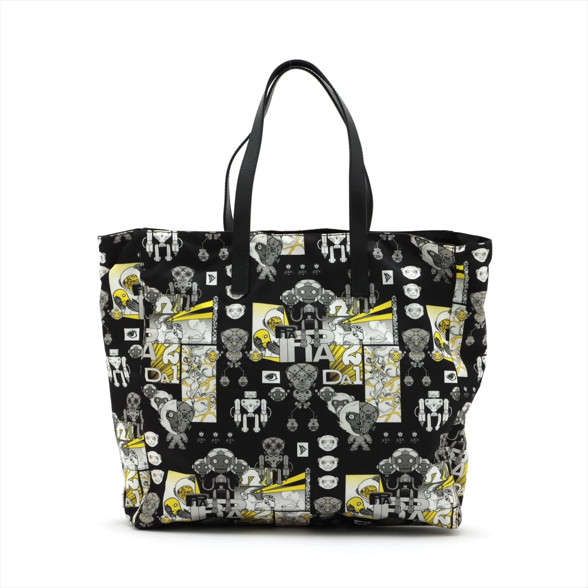 プラダ テスート コミック ナイロン×レザー トートバッグ