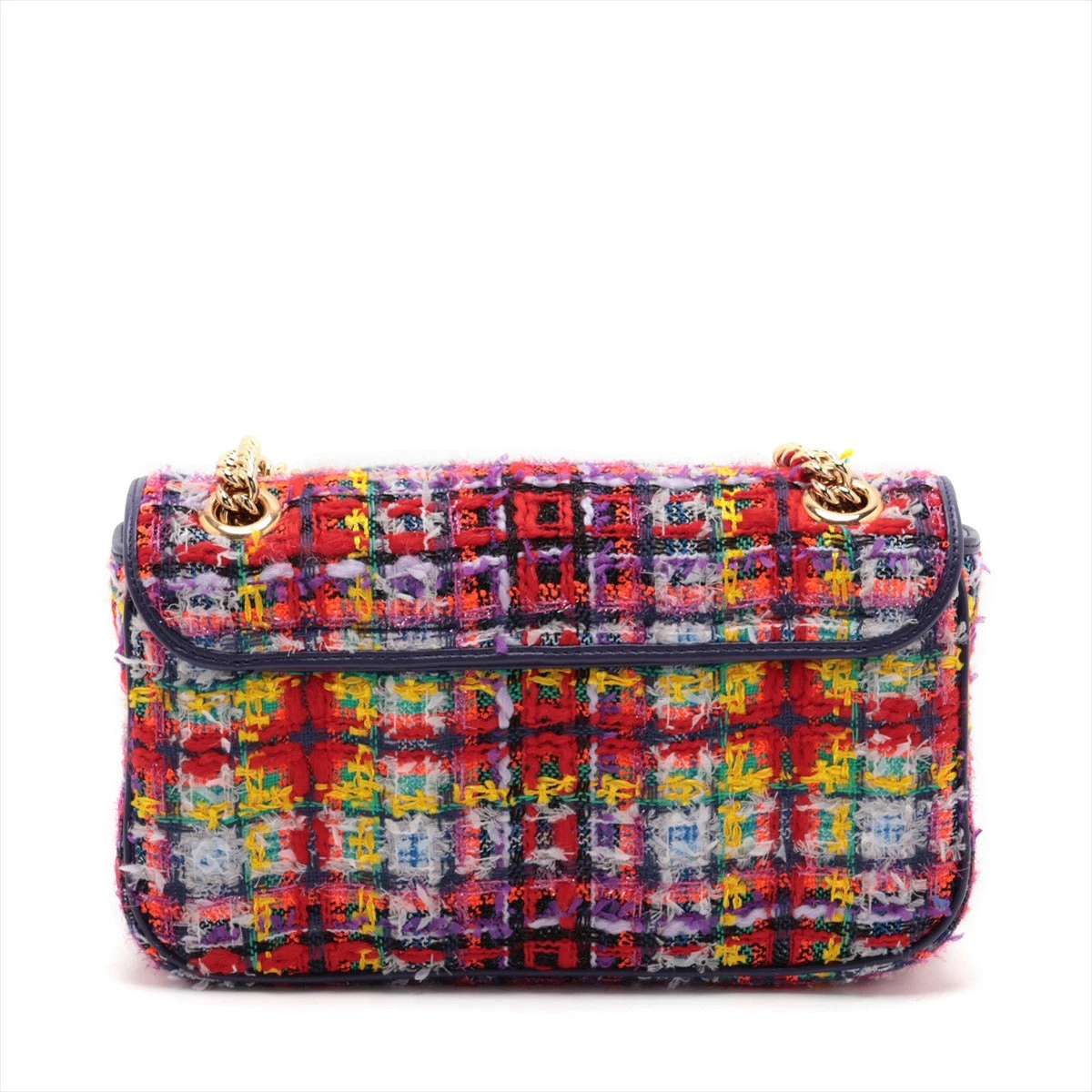 新作【GUCCI】〔GGマーモント〕ラメ ツイード ショルダーバッグ グッチ GGマーモント ツイード×レザー チェーンショルダーバッグ