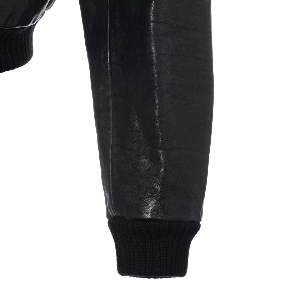 プラダ 23SS レザー ボンバージャケット 50 ブラック UPW455 ジップ