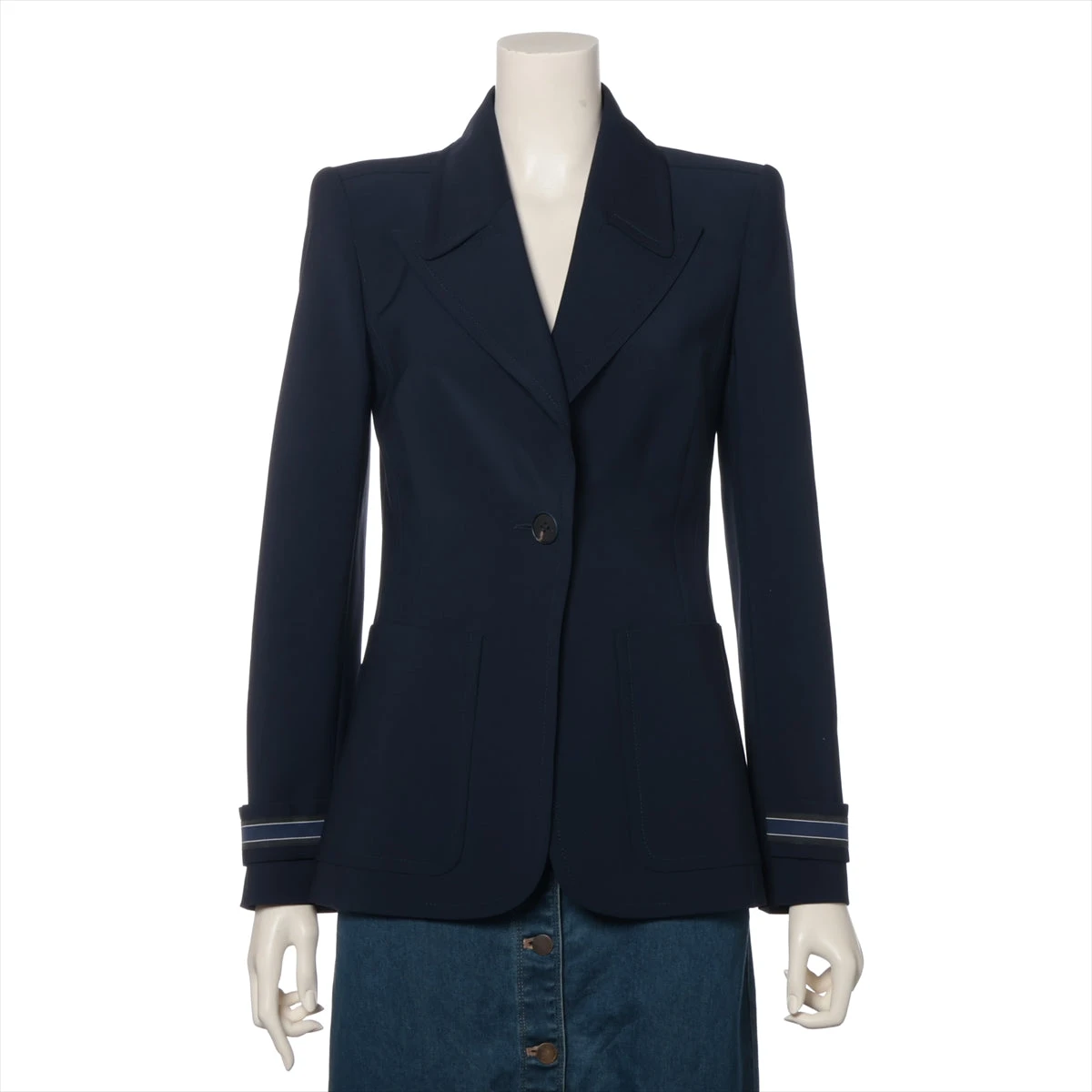 フェンディ 19年 ウール×ポリエステル テーラードジャケット 36