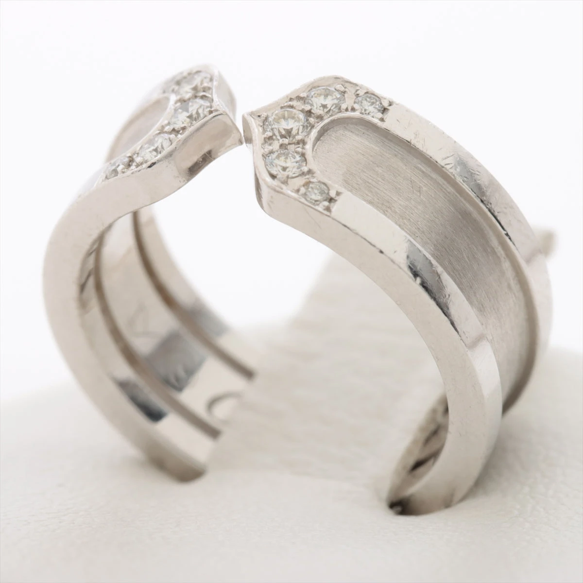 カルティエ C2 ダイヤ リング 750(WG) 6.4g 46 RU019523｜中古ブランド  