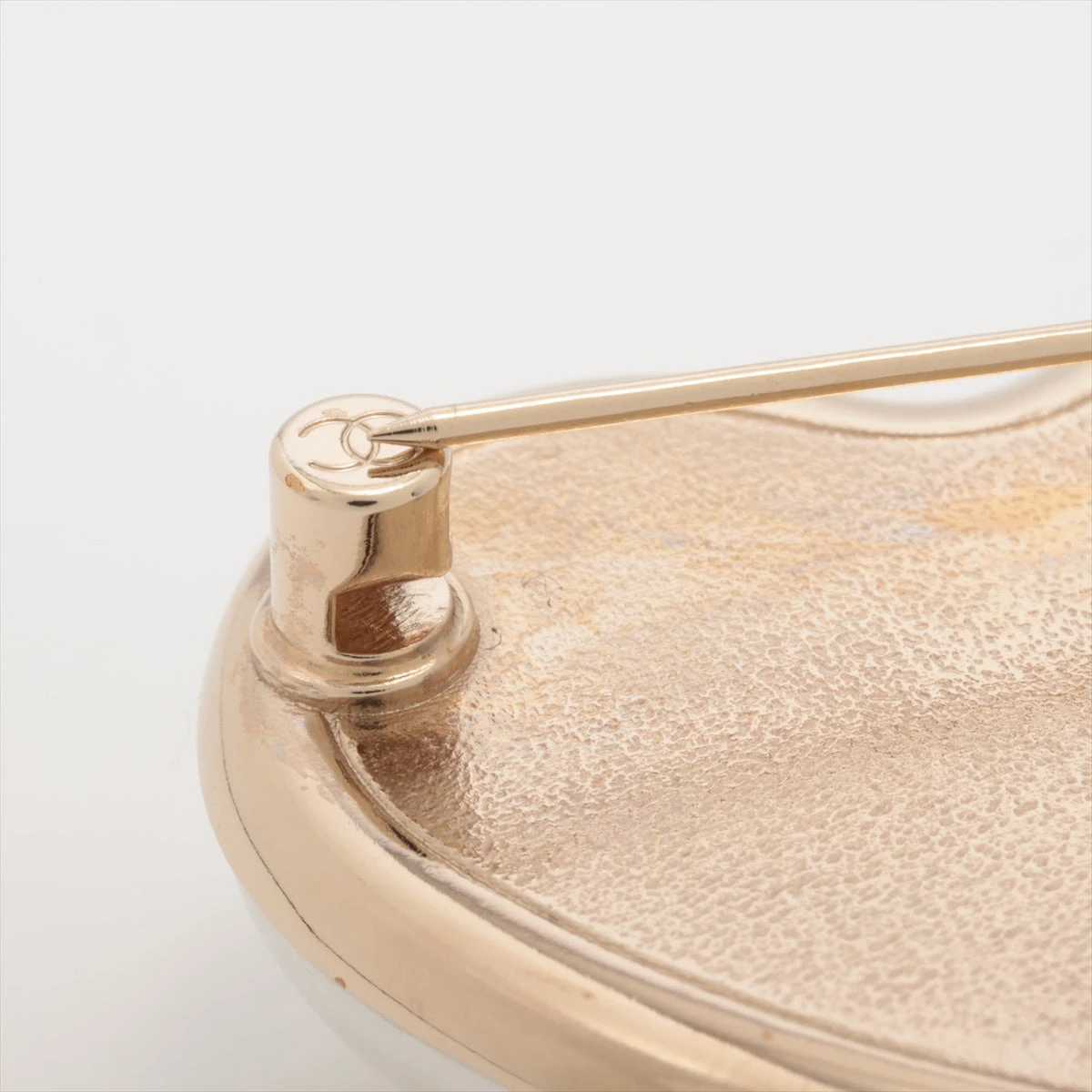 シャネル ココマーク A21B ブローチ GP×ラインストーン×フェイクパール