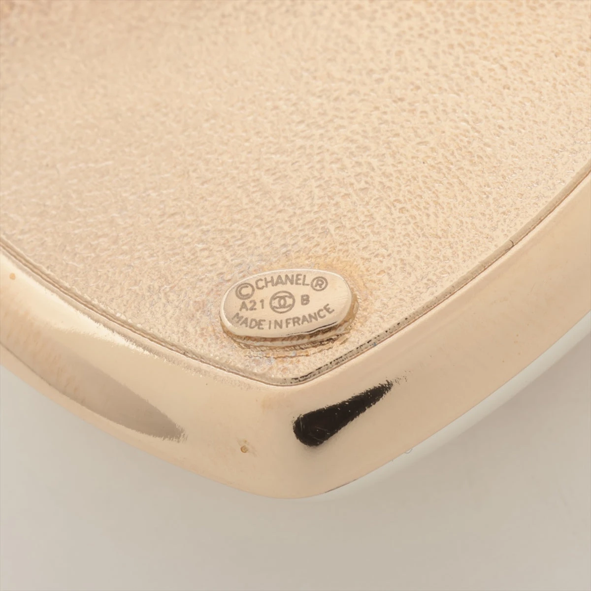 シャネル ココマーク A21B ブローチ GP×ラインストーン×フェイクパール